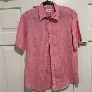 Saks Fifth Avenue Casual Pink Button-Down Shirt